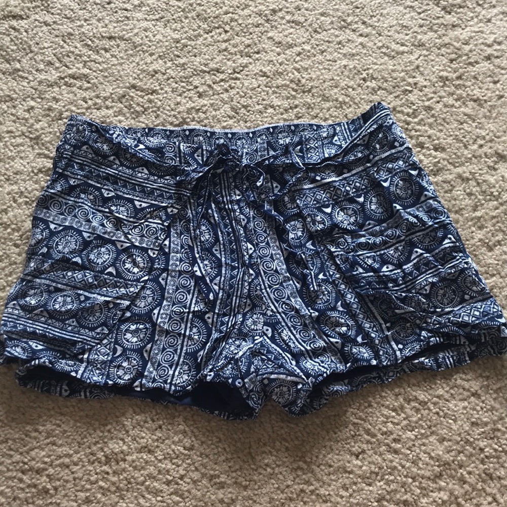 Navy patterned shorts